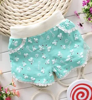 (1 шт./лот) 100% хлопок 2016 новые детские короткие брюки для девочек с изображением