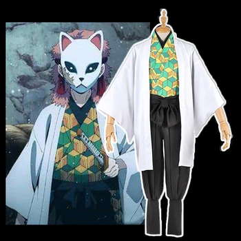 

Anime Comic Demon Slayer Kimetsu No Yaiba Cosplay Costumes Sabito Cosplay Costume Men Cloth Blade Of Demon Kimono Clothes Outfit