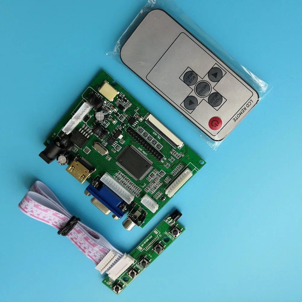 Для 6," 50pin AT065TN14 800(RGB) ×480 FPC панель дистанционного HDMI драйвер 2AV+ VGA набор для платы ЖК-контроллер монитора