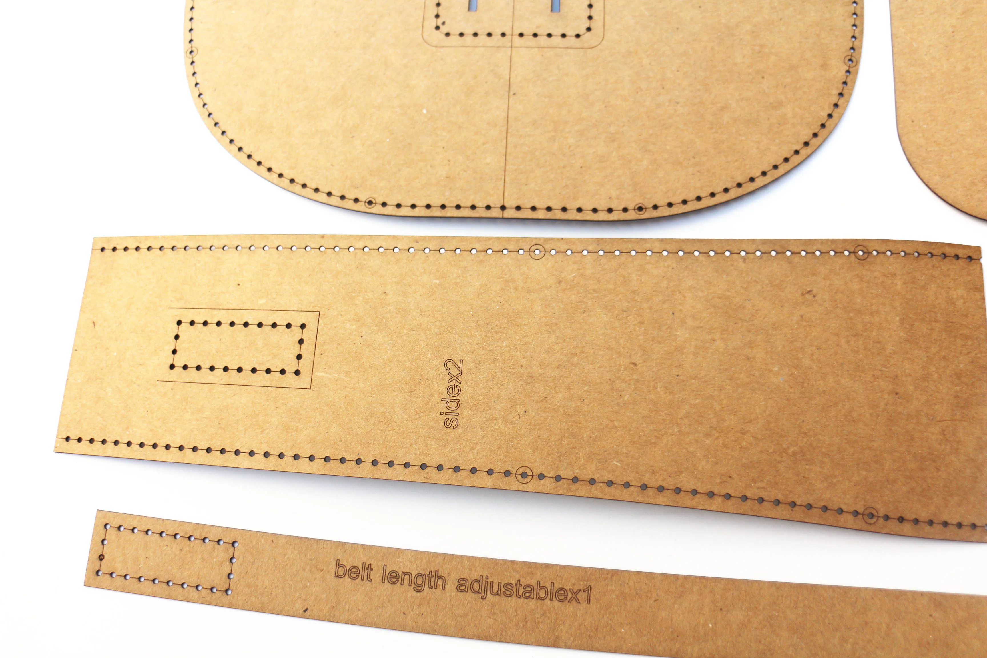 Leather Kraft Handbag Sewing Pattern Template 21x19x6.5cm leather craft template sewing template