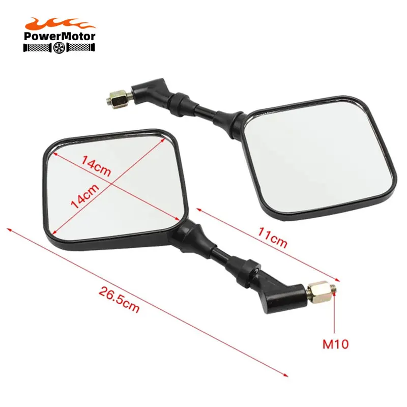 Motorcycle Rear View Mirror 2Pcs 10mm Rearview Mirrors For Suzuki DR 200 250 DR350 350 DRZ 400