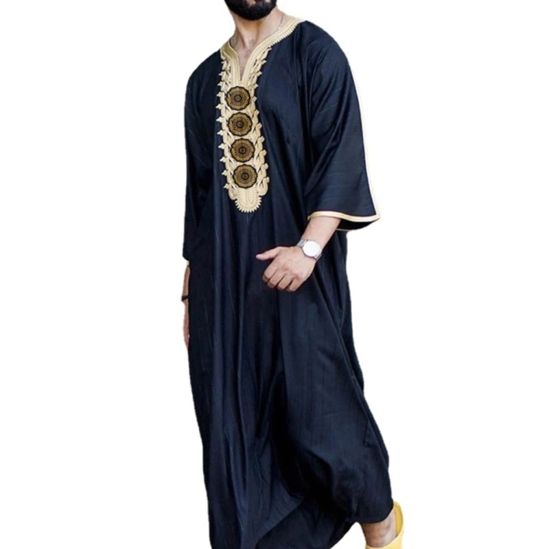 Printting Cardigan Style Muslim Mens 