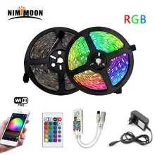 Светодиодный светильник 2835 SMD RGB лента 5 м 10 м 15 м 20 м DC12V 3528 Гибкая RGB Светодиодная лента e ленточный регулятор диодов набор адаптеров