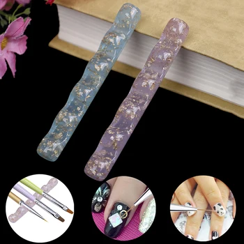 

1pc Nail Art Brush Pen Rack Stand Tool Acrylic Clear Colorful Nail Art Showing Tool 5 Grids UV Gel Brush Display Holder