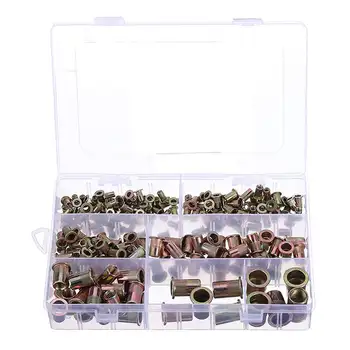 

Suleve MXRN2 220Pcs M3/M4/M5/M6/M8/M10 Zinc Plated Rivet Nut Threaded Countersunk Head Insert Nut Tool Kits