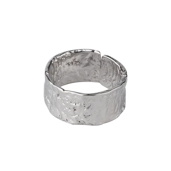 

New Silver 925 Irregular Rings for Women Lady Punk Vintage Open Antique Rings Statement Sterling Silver Jewelry Anillos