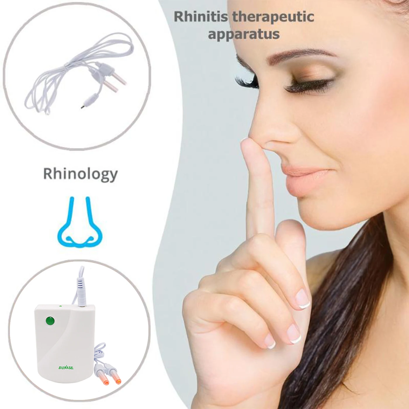 Nose Massage Nasal Bionase Nose Rhinitis Nose Therapy Device Laser Wire Hay Fever Low-frequency Pulse Laser Nose Massager