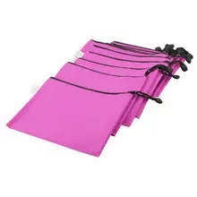 12 Pcs Fuchsia Nylon A5 Note Paper Zippered Bag w Hand Strap