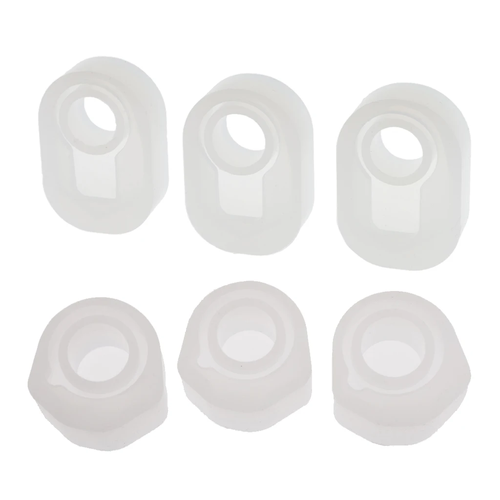 

6pcs Handmade Silicone Ring Mold For Resin Jewelry Making Craft Tool 3 Size