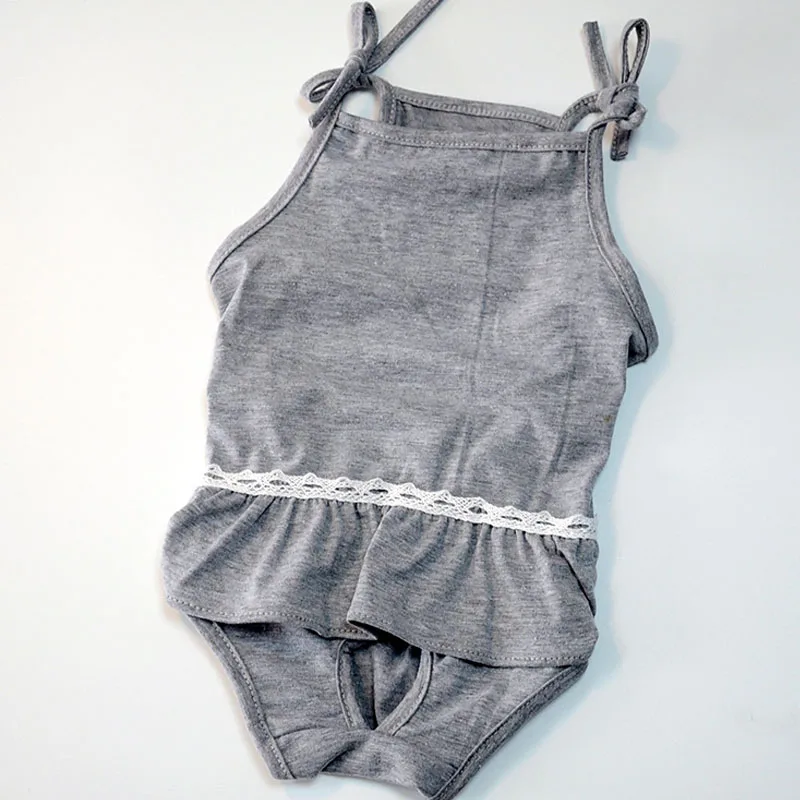 Dog Shorts Gray Navy Blue Dog Physiological Pants for Girls Sling Vest Jumpsuit Pajamas Briefs Panties Washable Durable S M L XL