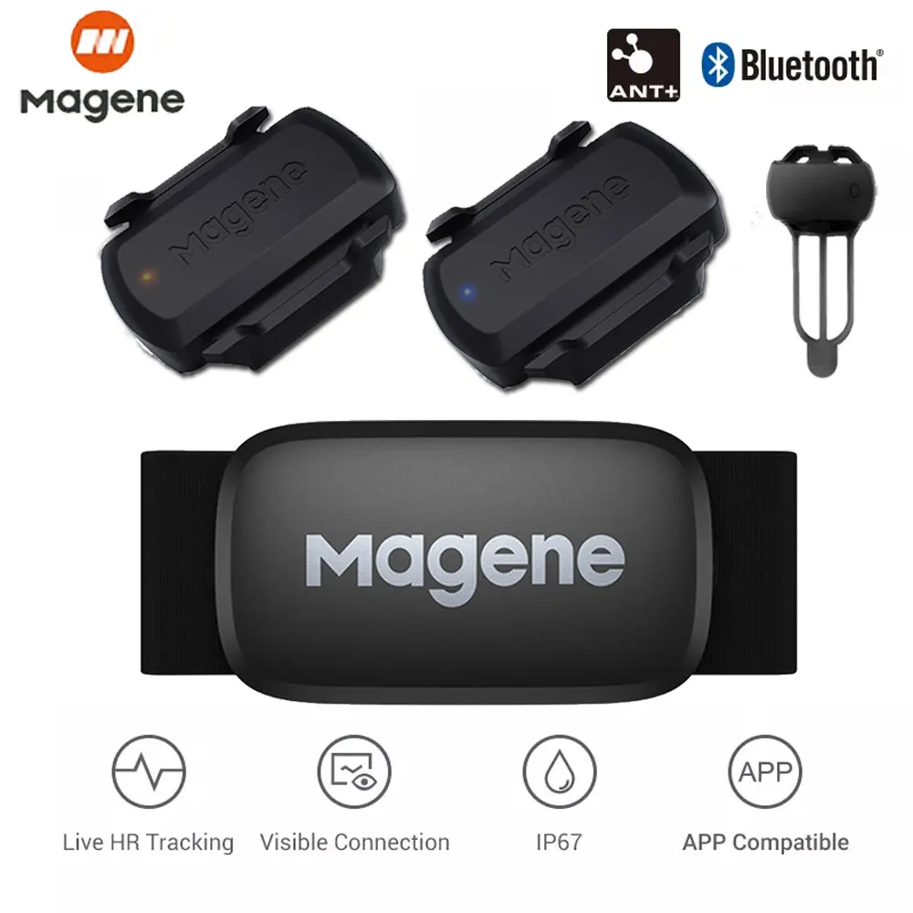 Велокомпьютер Magene Mover H64 S3 + ANT USB C406 двойной режим датчик частоты сердцебиения и