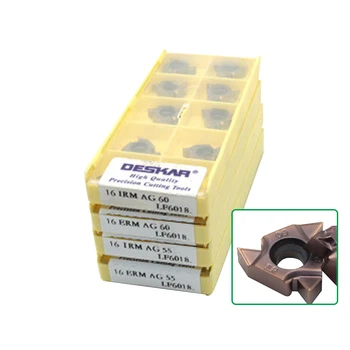 

10Pcs 16ERM 16IRM 1.0ISO 1.5ISO 2.0ISO 2.5ISO 3.0ISO LF6018 Threading Carbide Inserts CNC lathe cutter For stainless steel