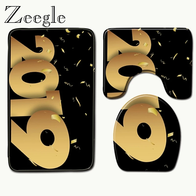 Zeegle Набор ковриков для ванной из 3 предметов, Противоскользящий коврик для ванной, мягкий Поролоновый коврик для ванной комнаты, современный коврик для туалета, наборы ковриков для туалета, коврики для душа