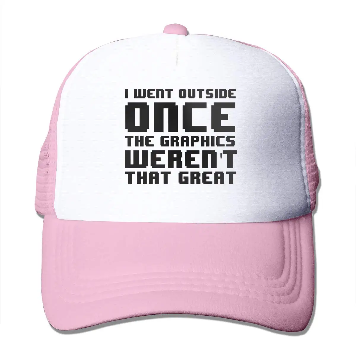 Я выходил на улицу, как только графикой не было, что отличная сетчатая бейсболка розового цвета