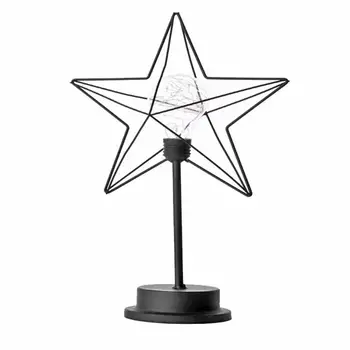 

Creative Modern Wrought Iron LED Table Lamp Cup Star Shape Bedside Decorative Night Light Durable Bedroom Home Ornaments Decor