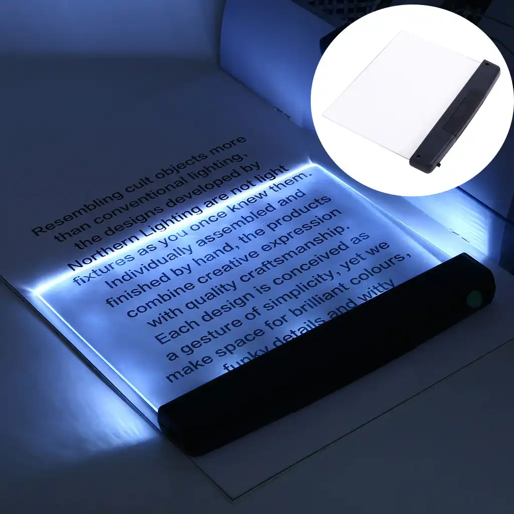 lampara plana led para lectura placa portatil creativa de luz nocturna con proteccion ocular ideal para dormitorio viaje escritorio y hogar
