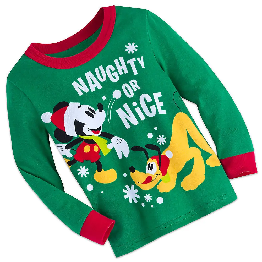 Пижамы для маленьких мальчиков, детские пижамы для мальчиков, новая детская хлопковая одежда для сна с длинными рукавами, Рождественская Пижама с изображением маленькой мышки, для детей от 2 до 7 лет