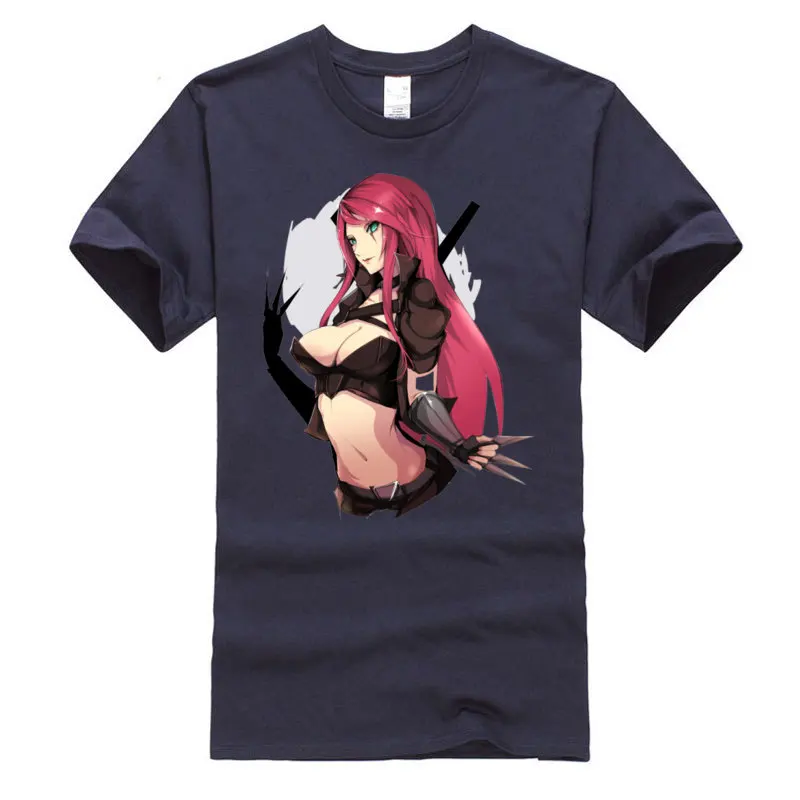 Sexy_Katarina_-_League_of_Legends_722 Fall Cotton Crew Neck Tees Short Sleeve Printed On T Shirt Cheap Summer T Shirt Sexy_Katarina_-_League_of_Legends_722 navy
