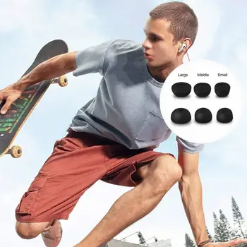 

A Pair Memory Foam Earphones Cover For Airpods Pro Earmuffs Anti-lost Non-slip Noise Reduction High Quality H8W3