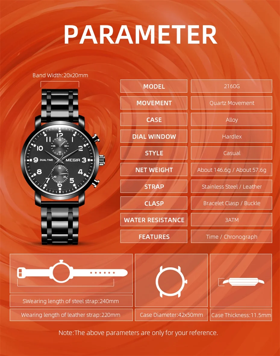 multi-função dial à prova dwaterproof água cronógrafo