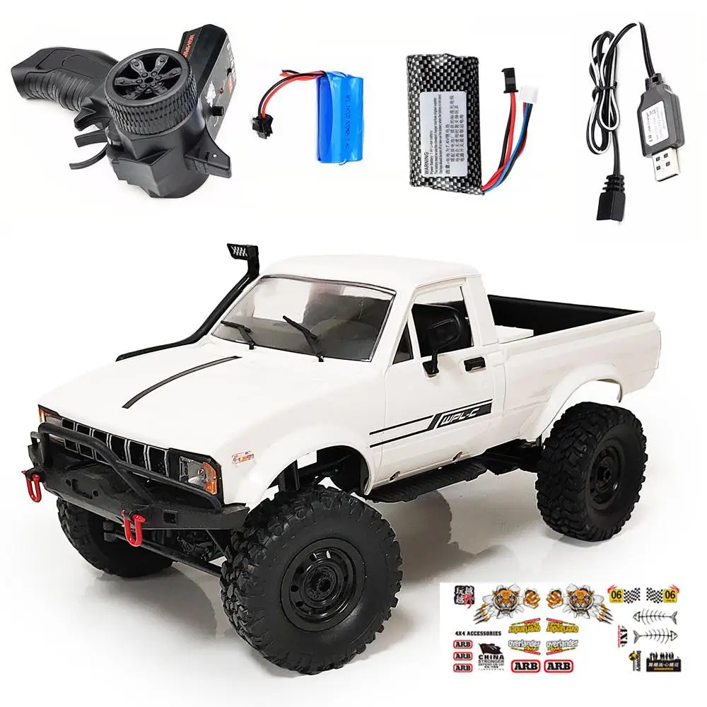 WPL C24-1 4WD 1:16 RC Car 2.4G RC Proportional Control Crawler Off-road Car Buggy with LED Head Light Battery Powered Cars RTR WPL C24-1 4WD 1:16 RC Car 2.4G RC Proportional Control Crawler Off-road Car Buggy with LED Head Light Battery Powered Cars RTR