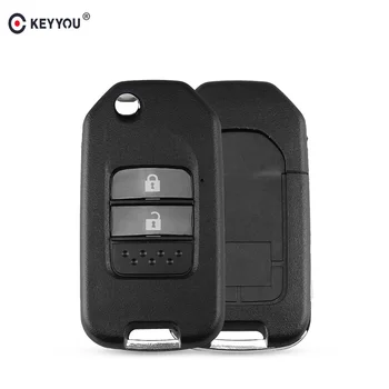 

KEYYOU 2/3 Buttons Modified Flip Folding Car Remote Key Shell Case Fob Cover For Honda FIT XRV VEZEL CITY JAZZ CIVIC HRV