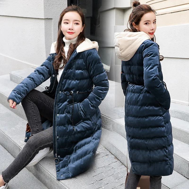 

Versatile Beautiful Street Fashion Fresh Simple Korean-style Long Sleeve Mid-length Cotton-padded Clothes Qxx1610