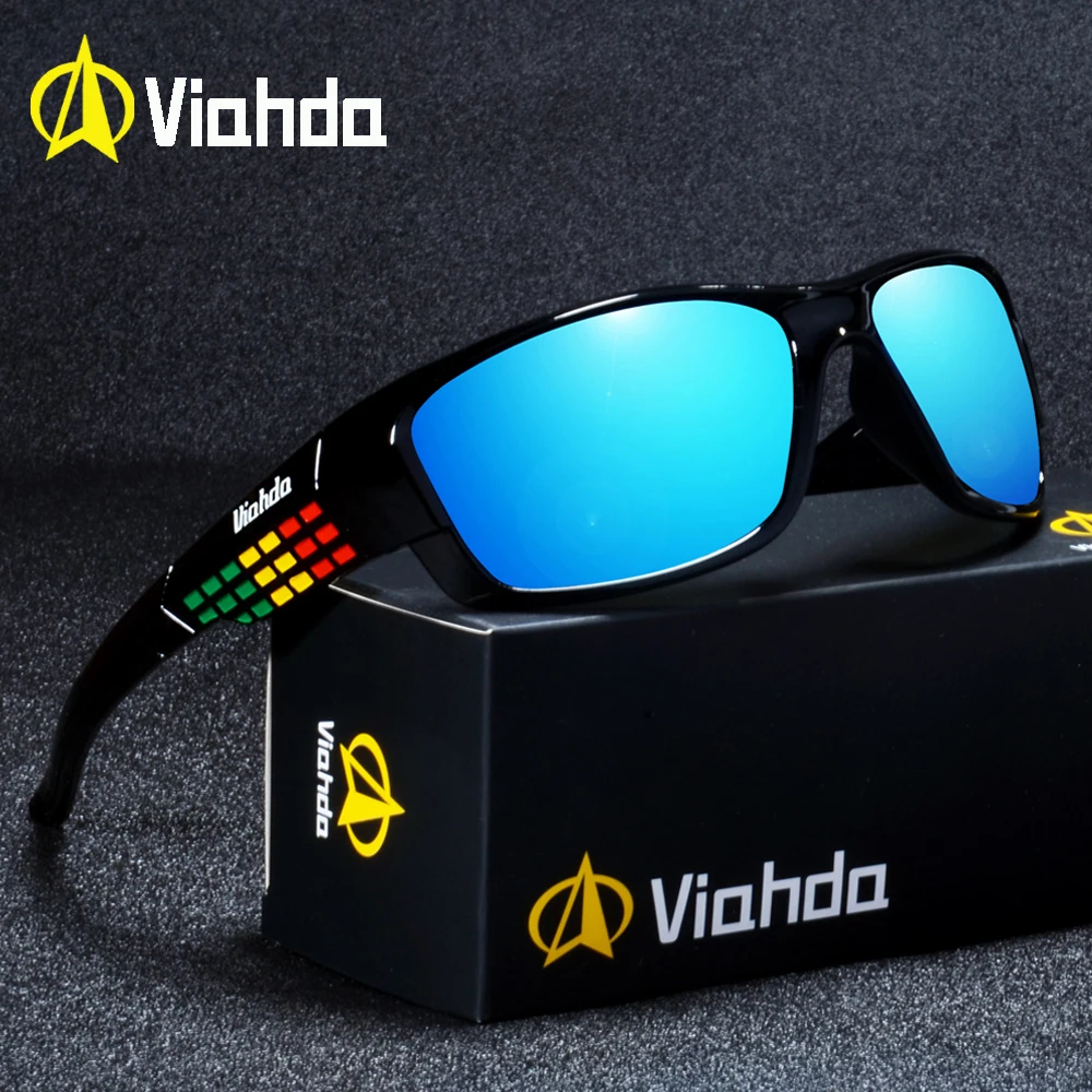 

VIADHA New Sport Sunglasses Men's Polarized Driving Sun Glasses For Men Women Color Mirror Luxury Brand Designer