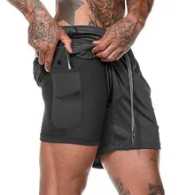 8 цветов, однотонные мужские шорты для фитнеса, двухслойная обувь для бега, шорты, мужская спортивная одежда с карманами, шорты