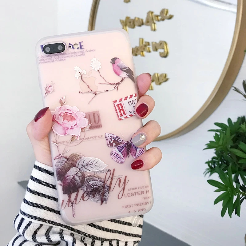 AS PICTURE 3D Цветочный чехол для iPhone X XS MAX XR 7 8 Plus, силиконовый роскошный чехол для iPhone se 5S 5 6s 6 - Цвет: AS PICTURE