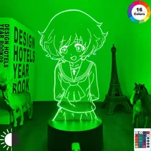 

Anime Led Night Light Girls Und Panzer Yukari Akiyama for Bedroom Decorative Light Battery Powered Birthday Gift Manga Lamp