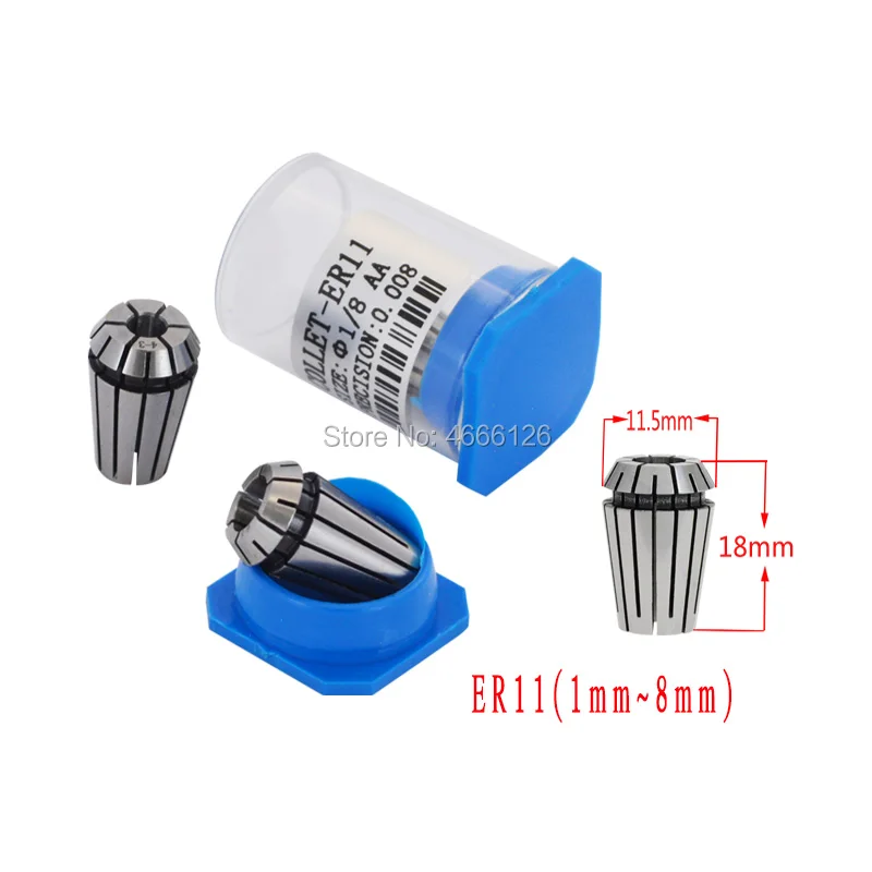 

pcs ER11 1-8MM 1/4 MM 6.35MM 1/8MM 3.175MM Spring Collet High Precision Collet Set For CNC Engraving Machine Lathe Mill Tool