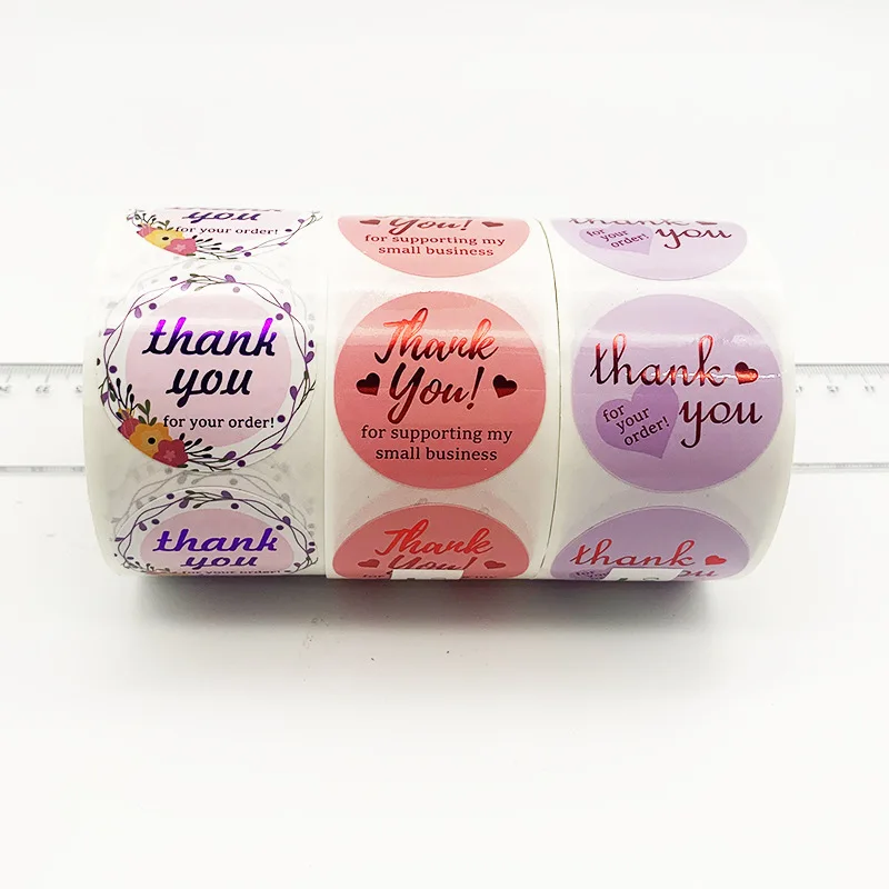 

Large Size 1.5inch/38mm Beautiful Thank You for Your Order Stickers Small Business Shopping Packaging Envelope Decoration Labels