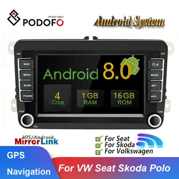 

Podofo 7 inch Android 2Din Car MP5 Multimedia Player GPS Navi Car Radio Auto Radio Audio Stereo for Seat/Skoda/Passat/Golf/Polo