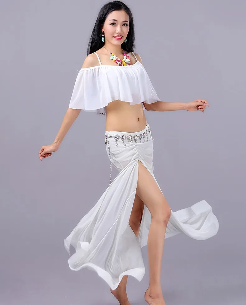 Белый BellyDance Костюм Восточный Костюм для индийского танца живота танцевальная одежда индийские сексуальные платья для женщин Danse Ориентал