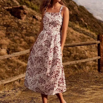 

Bohemian Vintage Embroidery Flowers Sexy Sling Strapless Party Slim Mid-Length Dress Women'S Wear High Quality Summer Fashion