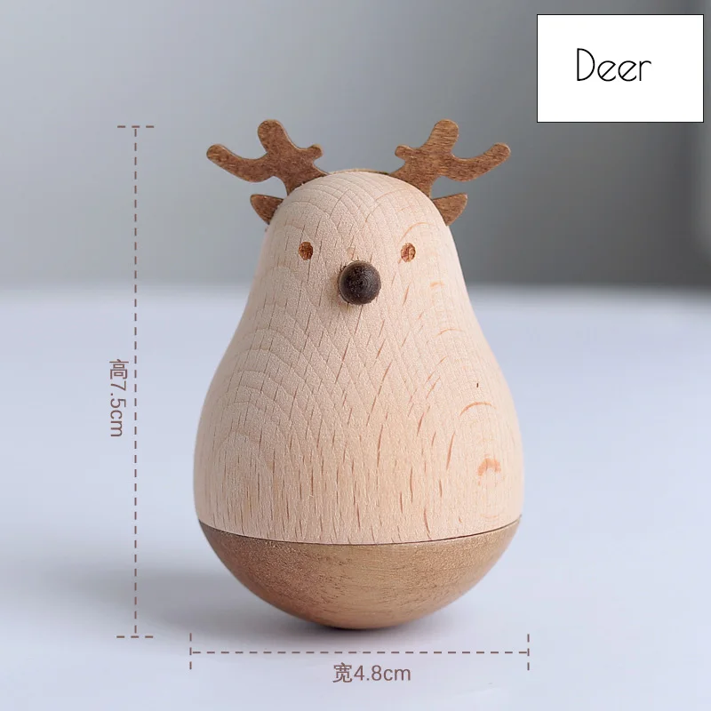 Deer Украшение из натурального дерева, украшение для детской комнаты, украшение для детской комнаты, подарки для детей, деревянные украшения в виде панды, декор для детской комнаты - Цвет: Deer