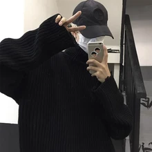 T Shirt à rayures pour l'hiver, de haute qualité, chaud, grande taille, ample, décontracté, couleur unie, vêtements assortis, Simple, noir, Streetwear 