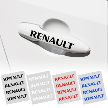 

4 Pieces Power Door Handle Car Stickers For Renault koleos duster megane 2 logan renault clio accessories