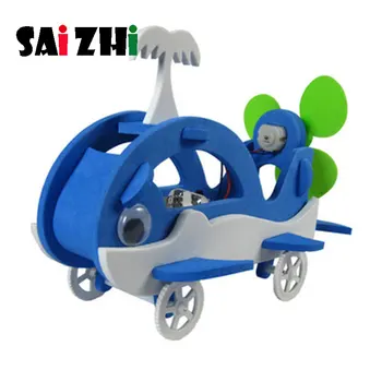 

Saizhi Model Toy Diy Motor Killer Whale Amphibious Vehicle Developing Intelligent STEM Electric Toy Science Birthday Gift