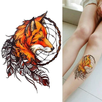 

Women Men Cute Sexy Body Art Beauty Owl Fox Wolf Makeup Waterproof Temporary Tattoo Stickers