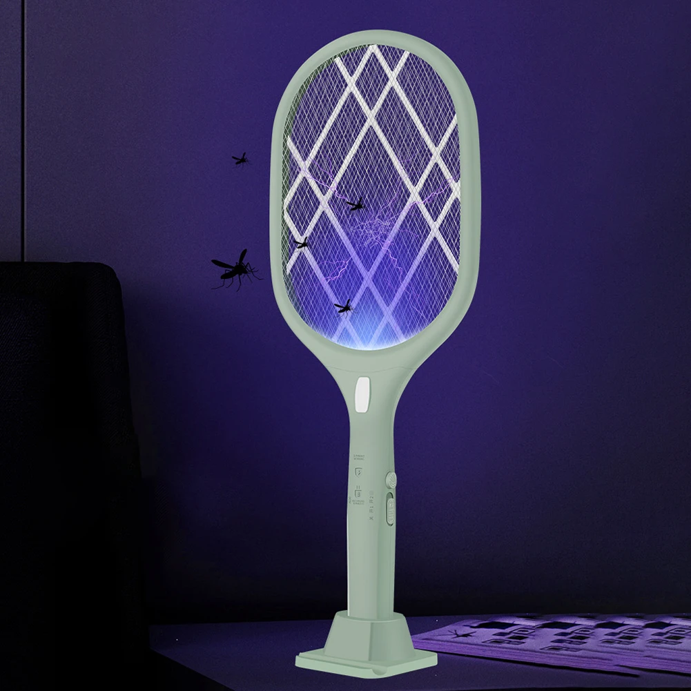 USB Electric Mosquito Swatter Killer 2 In 1 Bug Racket With UV Lamp