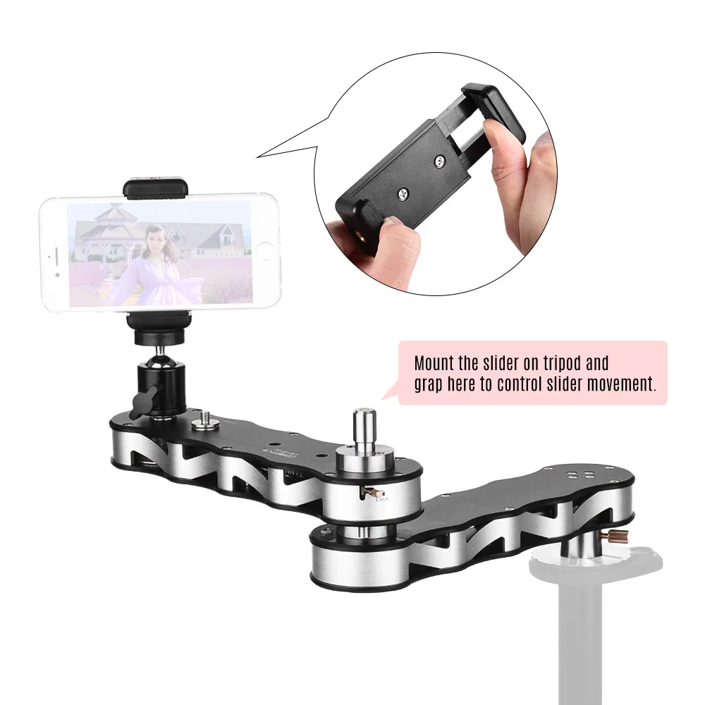 Commlite CS R700 Slider Track 4 Time Camera Video Rail + шаровая Головка для камеры Canon Nikon Sony DSLR