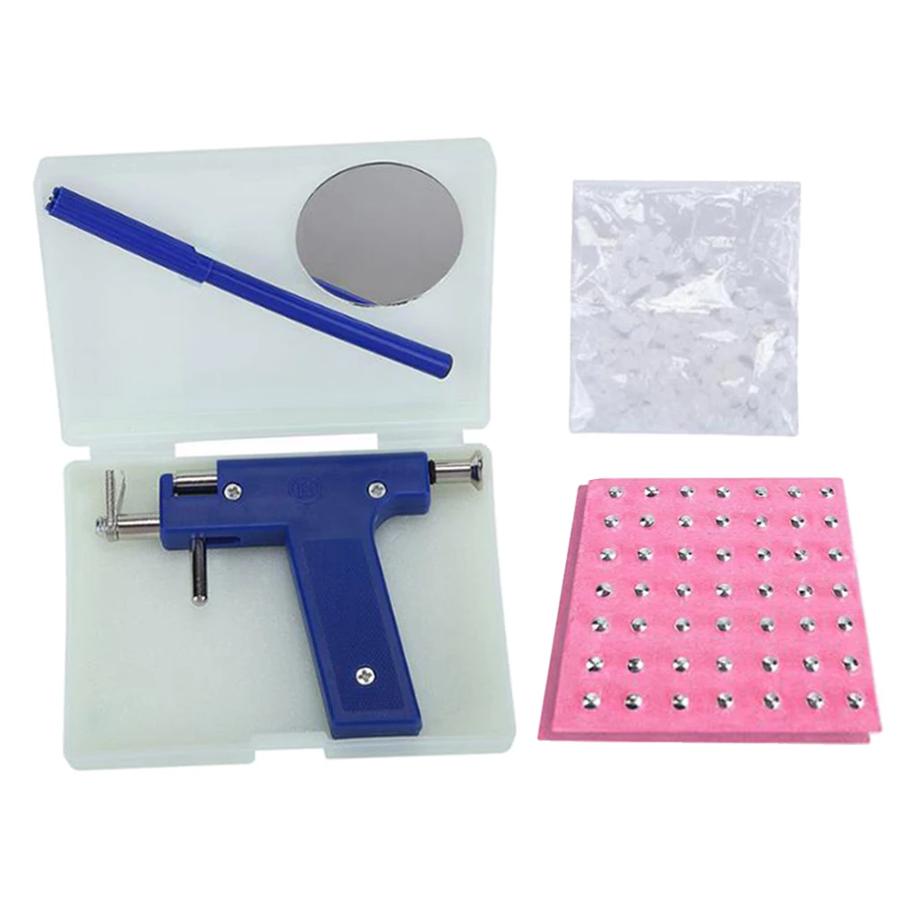 1Set Ear Nose Navel  Gun Kit Tool Men Earring Studs DIY Findings