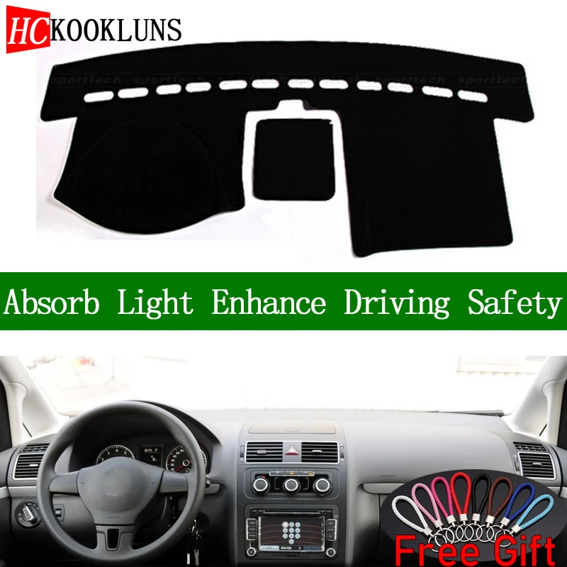 

For Volkswagen touran 2004 2005-2016 Dashboard Cover Sun Shade Non-slip Dash Mat Pad Carpet Car Stickers Interior Accessories
