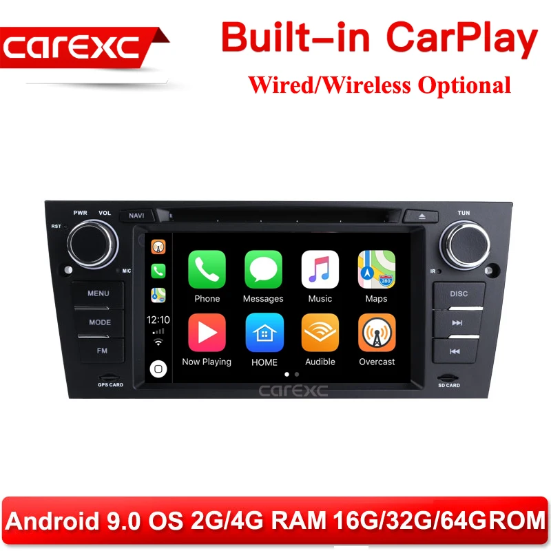 CarExc Автомагнитола один Din Android 9 0 автомобильный dvd-плеер Поддержка беспроводной