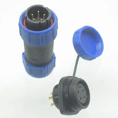 

DHL/EMS 10 LOTS connector ASP20 5Pin core Waterproof audio cable aviation plug jack chassis IP68 -d2