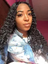 Mechones de pelo humano Remy con Perla Negra y ondas profundas, mechones de 30 pulgadas con cierre, 3 mechones