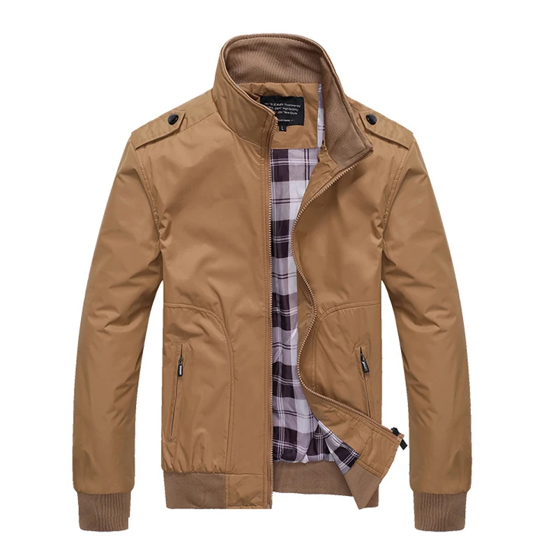 2020 Mens Jackets Spring Autumn Casual Coats Solid Color Mens Sportswear Stand Collar Slim Jackets Male Bomber Jackets 5XL 2020 Mens Jackets Spring Autumn Casual Coats Solid Color Mens Sportswear Stand Collar Slim Jackets Male Bomber Jackets 5XL