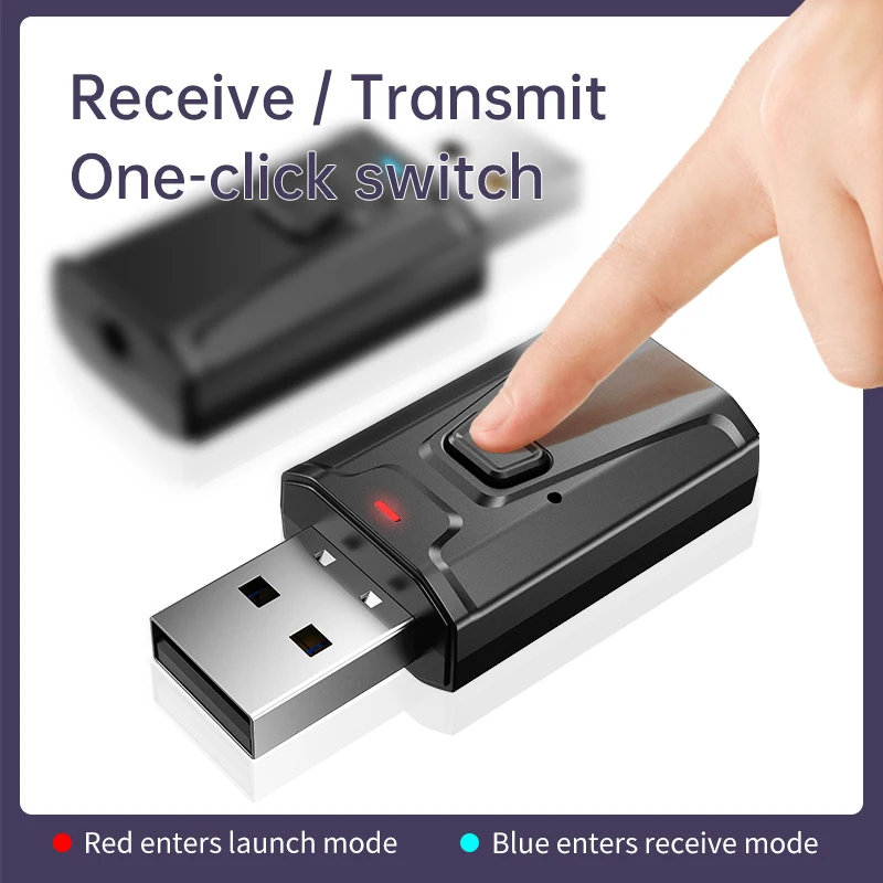 Transmisor Receptor Bluetooth 5.0 USB